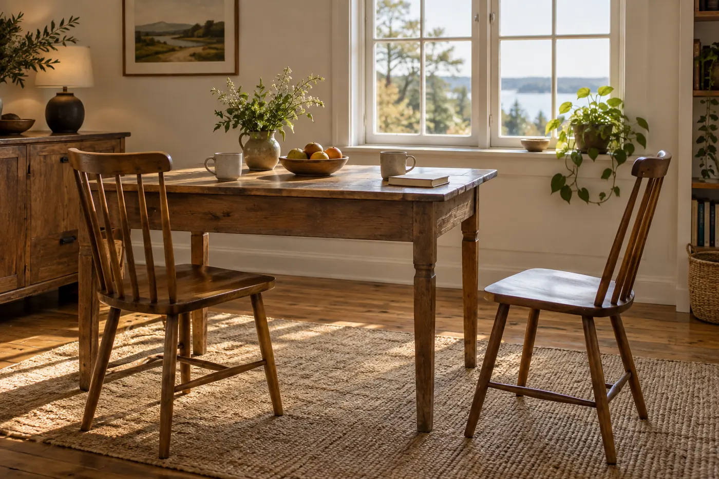 Two chairs set for a calm conversation